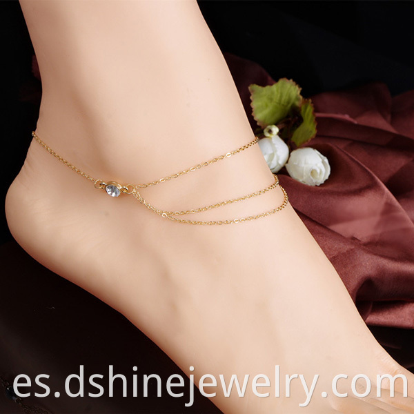 Double Chain Anklet Bracelet